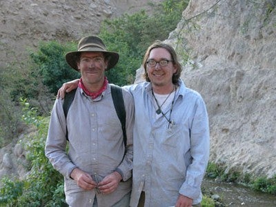 Yup, it's dirty work digging in ancient midden... With Kevin Vaughn at Upanca.