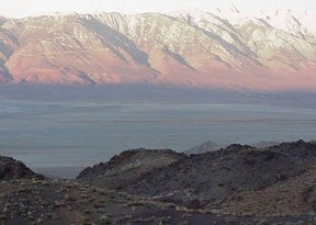 Owens Valley sunset, looking east.